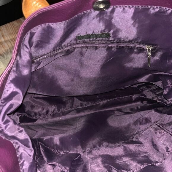 WOMEN PURPLE TOTE BAG WITH TASSLES - Picture 4 of 7